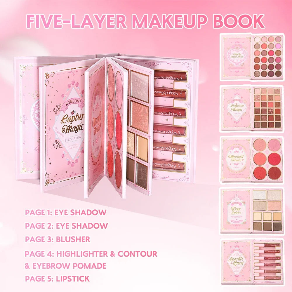 5-Layer All-in-One Makeup Book Palette – Complete Face & Eye Kit