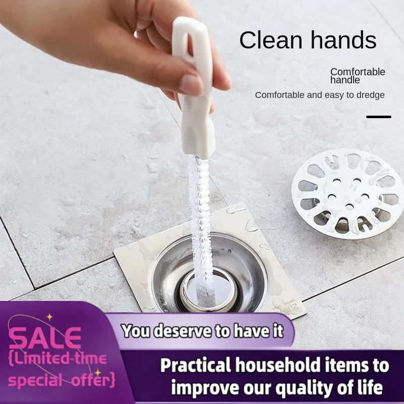 45cm Pipe Dredging Brush Flexible Bathroom Hair Sewer Sink Cleaning Brush Bendable for Home Kitchen Sink Bathroom Hair Sewer