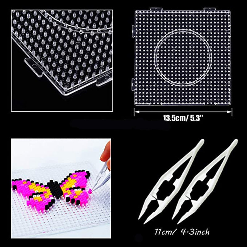 Perler Beads Square Pegboard – 2.6mm & 5mm Hama Bead Board for 3D Pixel Art & Kids Crafts