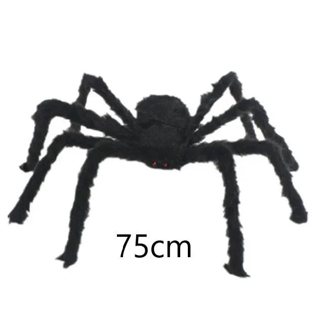 Giant Poseable Plush Spider – Halloween Decoration & Prank Prop for Indoor & Outdoor Haunted House (8 Sizes: 30cm–200cm)
