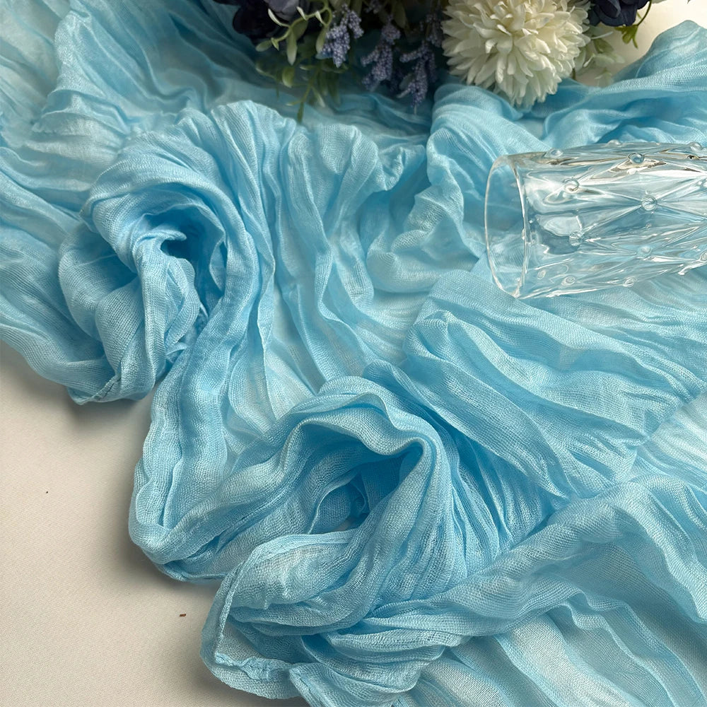 Wrinkle Cheesecloth Table Runner - Wedding & Holiday Decor