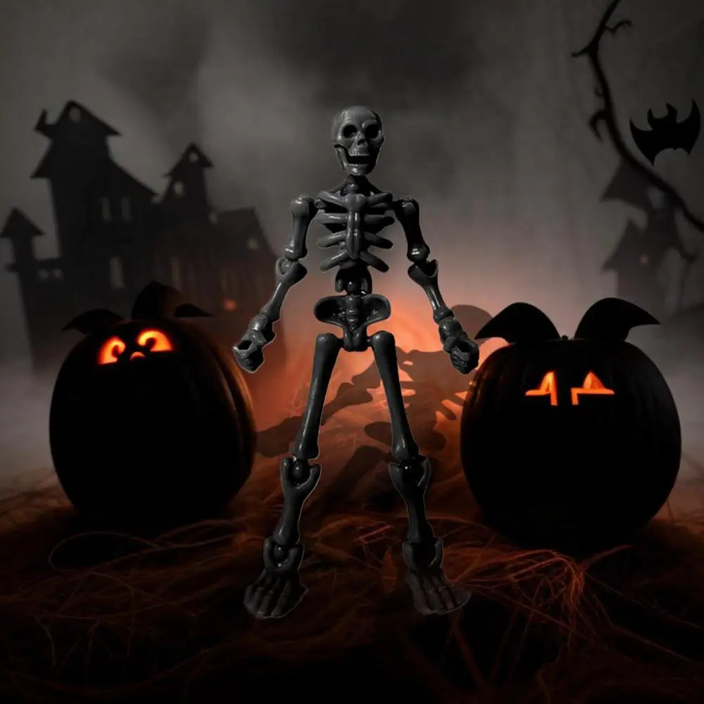 DIY Snap-Together Mini Poseable Skeleton Figurines – Halloween Craft & Haunted House Decor (3 Styles, Ages 14+)