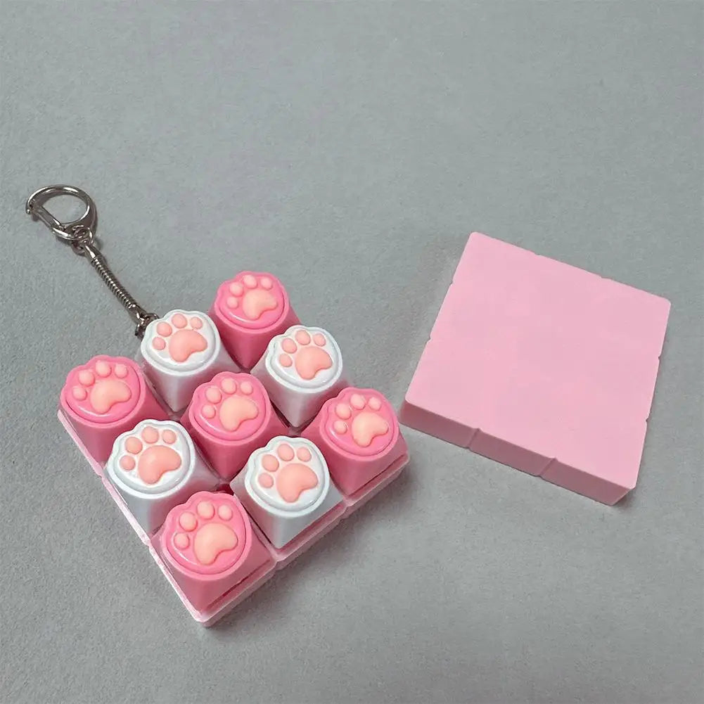 LED Crystal Keycap Fidget Keychain
