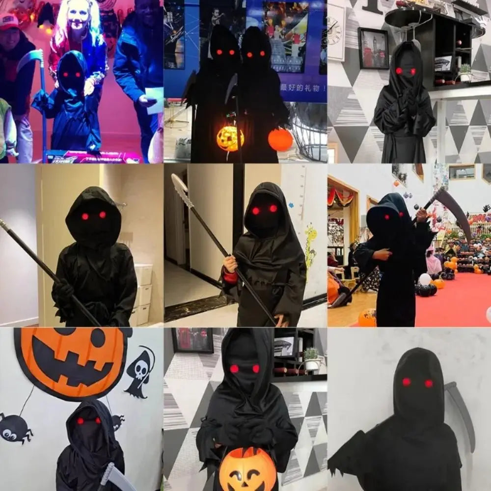 Halloween Light-Up Horror Red Eye Glasses – LED Glow Scary Cosplay Prop for Parties & Haunted Events