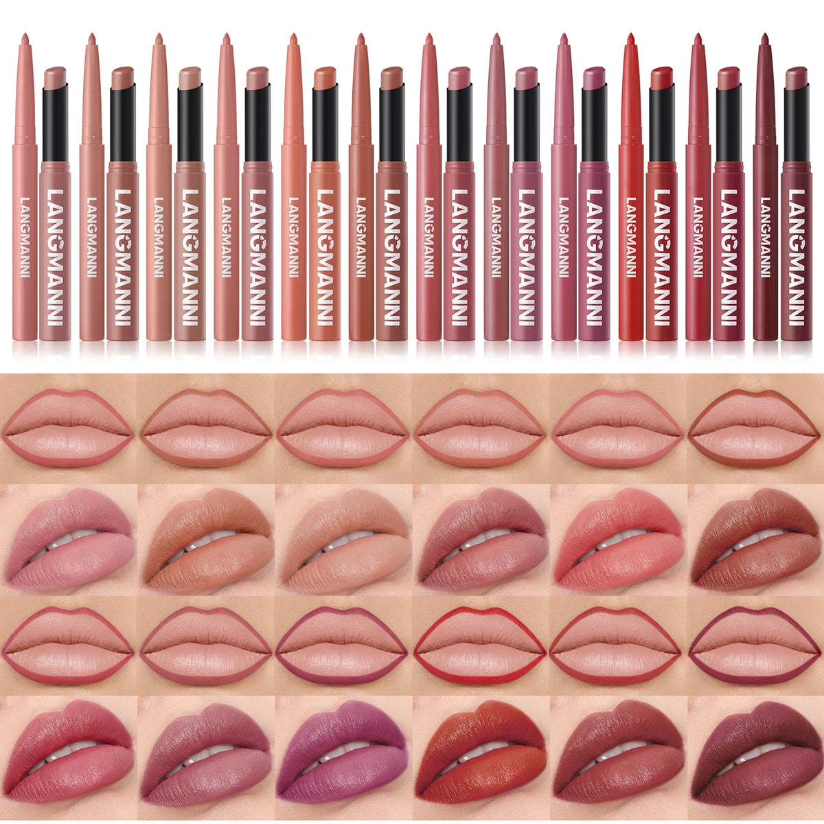 2-in-1 Waterproof Lipliner & Lipstick Pen – Long-Lasting Velvet Lip Color