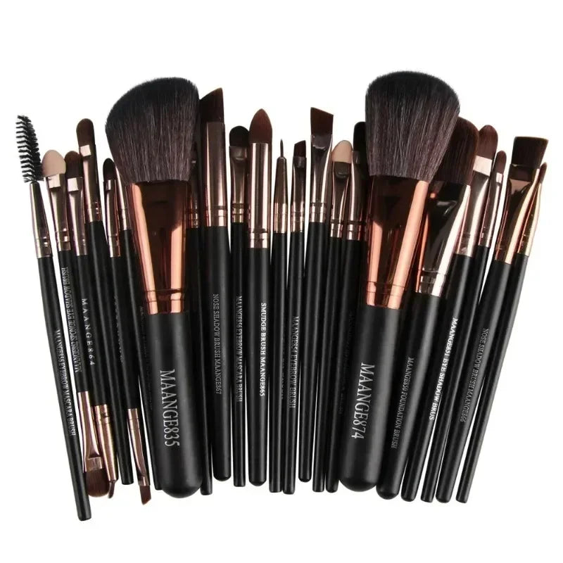 Professional Makeup Brush Set – 3, 13 & 22-Piece Eyeshadow & Face Kits