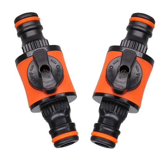 1PC/2PCS 16MM Equal Garden Hose Shut Off Valve Fitting Plastic Tubing Tap Adapter Quick Joint for Watering Irrigation Car Was
