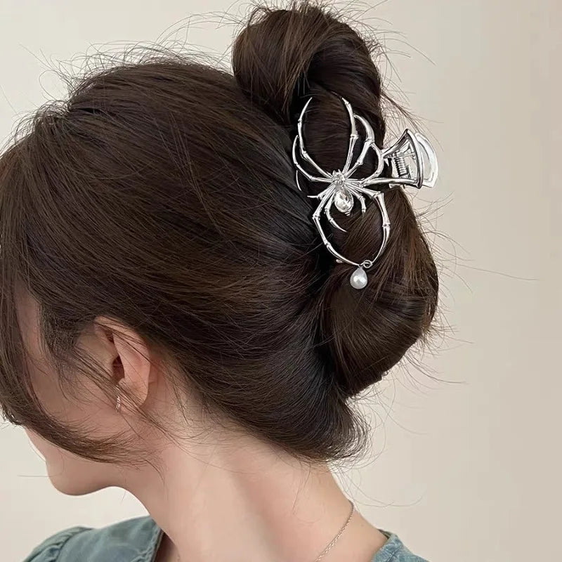 Gothic Spider Hair Claw Clips – Strong Hold Metal Shark Clamps for Halloween, Punk & Everyday Styling (24 Styles)