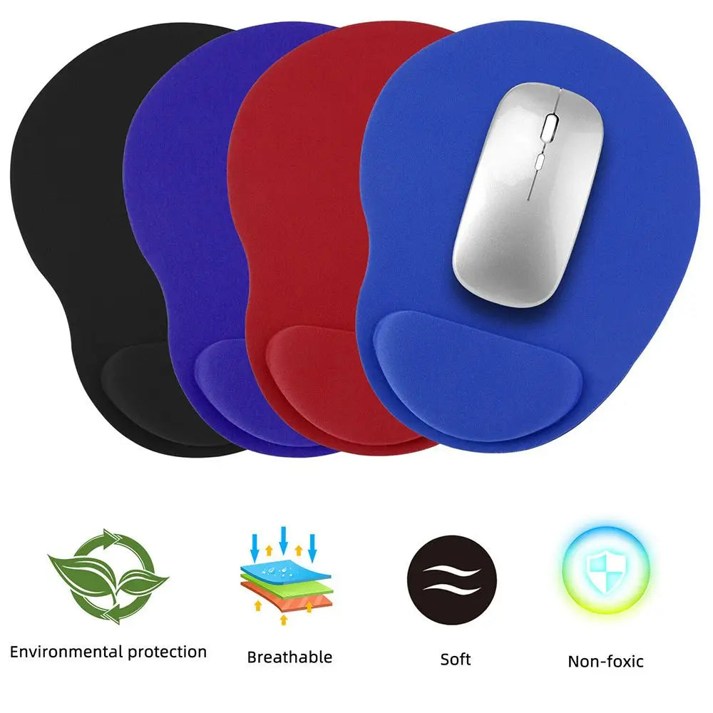 Ergonomic Memory Foam Wrist Rest Mouse Pad – Non-Slip Gel Support for Office & Gaming