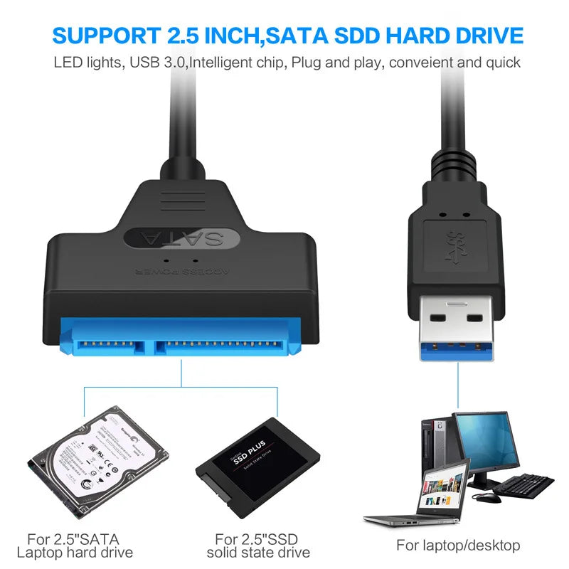 SATA to USB 3.0 Cable for External HDD & SSD