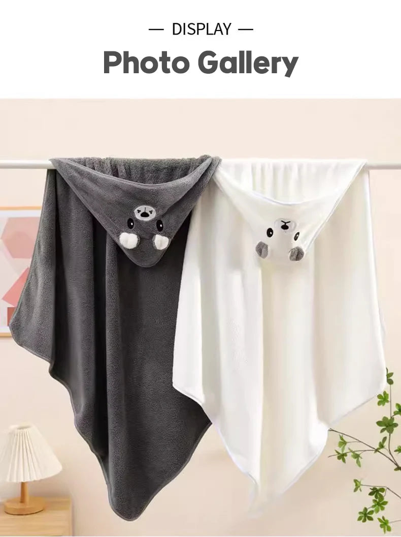 Soft Baby Bath Towel & Swaddle Wrap - Absorbent Newborn Blanket