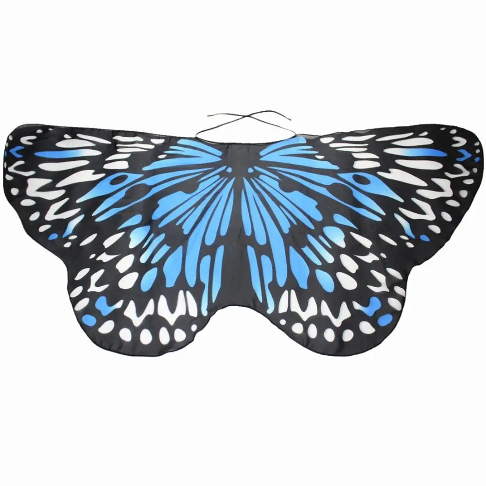 Kids Butterfly & Angel Wings Shawl Cape – Fairy Elf Costume for Halloween, Cosplay, Dance & Stage Performance (Multiple Colors)
