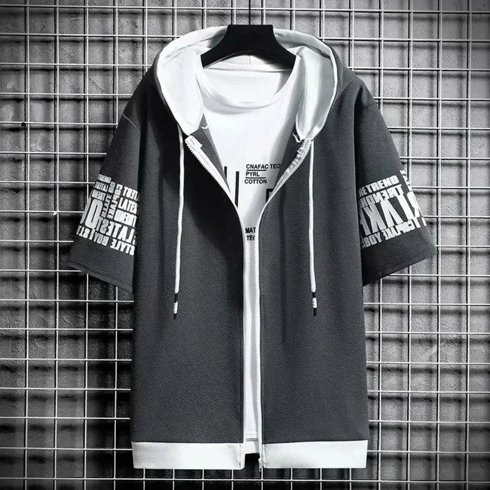 Men's Cartoon Zip Hoodie – Summer