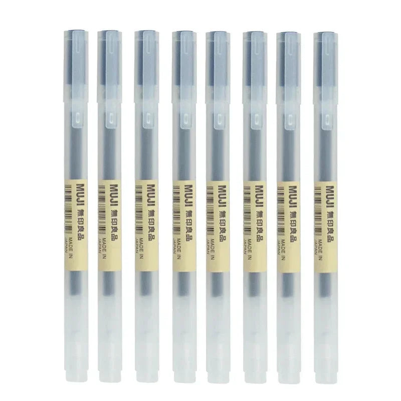 Japanese-Style Kawaii Gel Pens – 6 or 8-Pack in Black, Blue & Red, 0.38mm or 0.5mm for School & Office (Mixed Colour Sets Available)