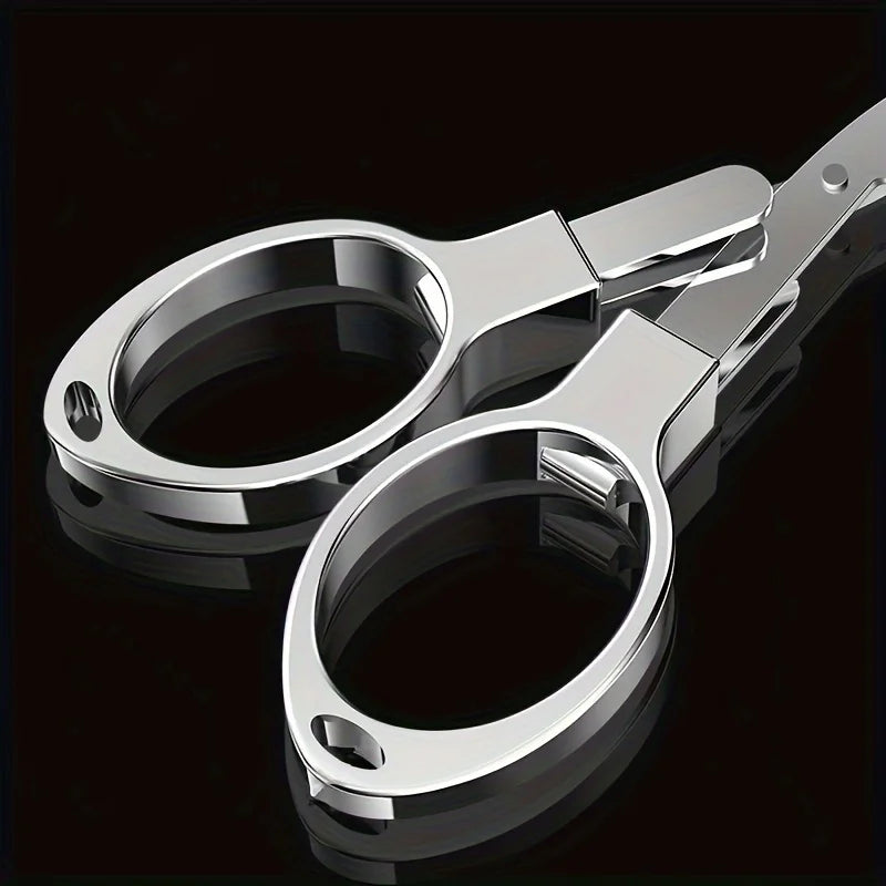 Folding Retractable Stainless Steel Scissors – Portable Travel & Everyday Craft Scissors in Rose Gold, Silver, Gold or Black