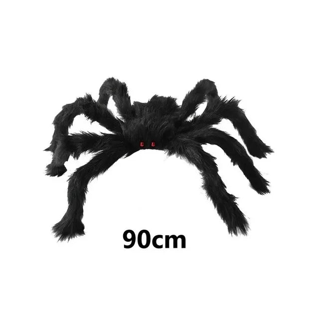 Giant Poseable Plush Spider – Halloween Decoration & Prank Prop for Indoor & Outdoor Haunted House (8 Sizes: 30cm–200cm)