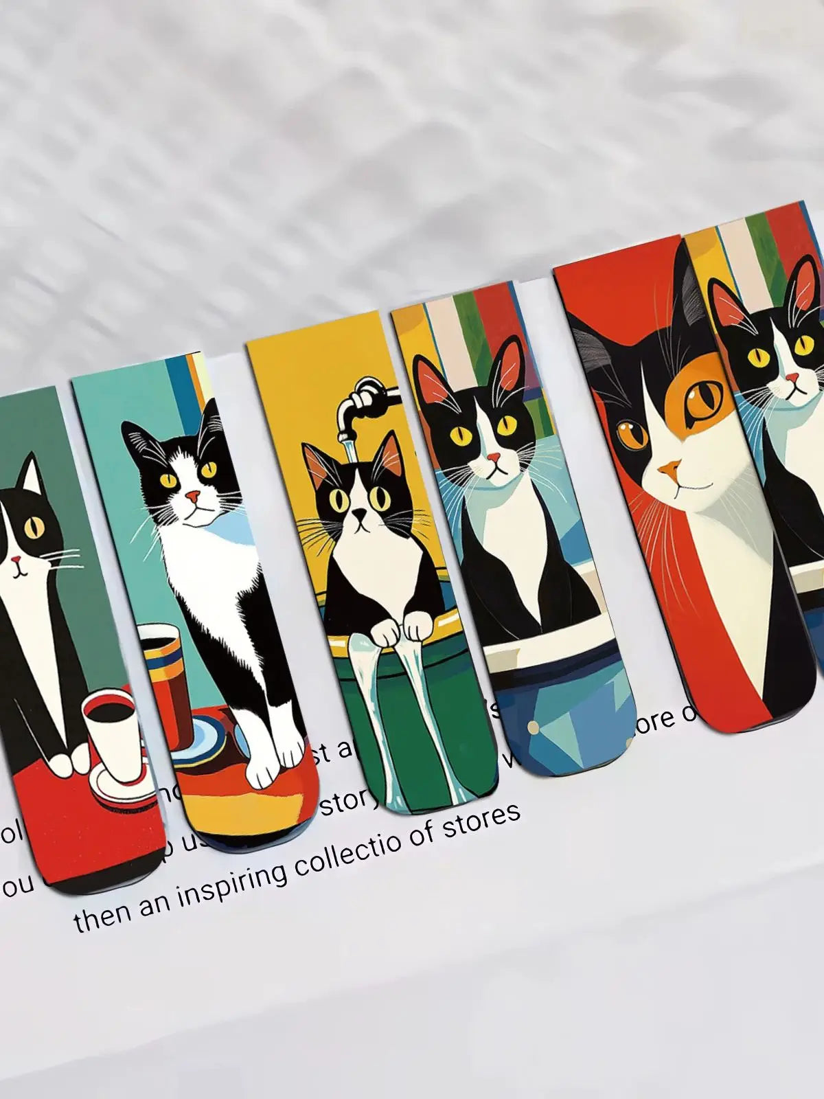Cat Magnetic Bookmarks – 5pcs Cute Page Clip Holders for Books, Planners & Notebooks (Cat Lover Gift)
