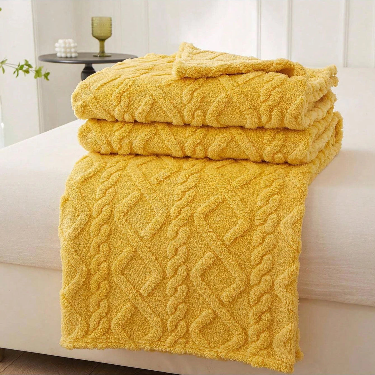 Lightweight Coral Fleece Blanket - Sofa & Nap Cover