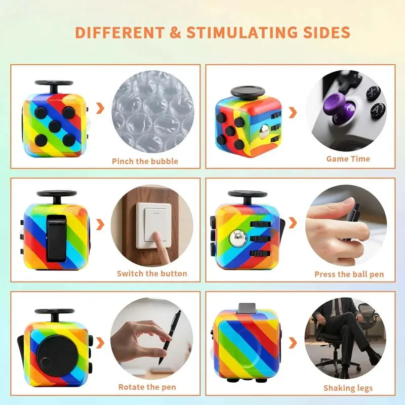 Creative Antistress Fidget Compression Anti-stress Sensory New Novelty Magic Dice Toys for Children Adults Office Stress Reli