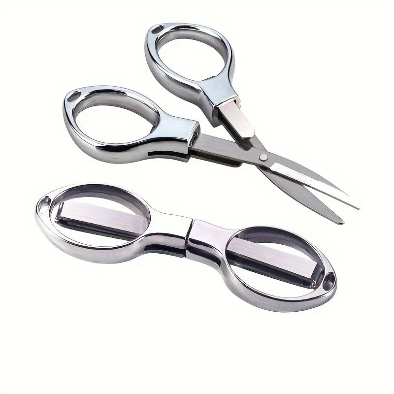 Folding Retractable Stainless Steel Scissors – Portable Travel & Everyday Craft Scissors in Rose Gold, Silver, Gold or Black