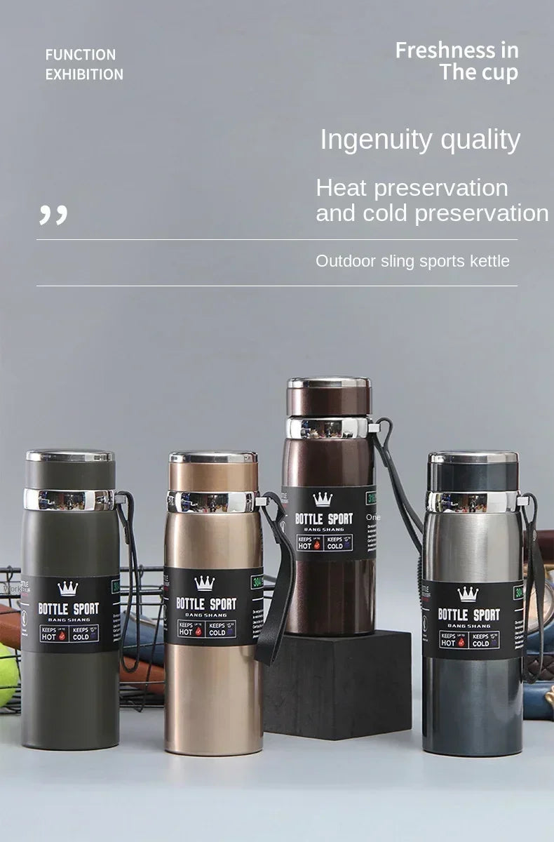 1L Thermal Water Bottle Keep Cold and Hot Water Bottle Thermos for Water Tea Coffee Vacuum Flasks Stainless Steel Thermos Bot