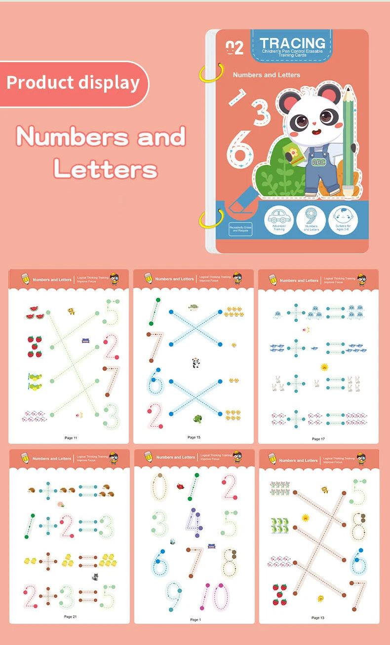 Reusable Kids Practice Book Set – 34 Page