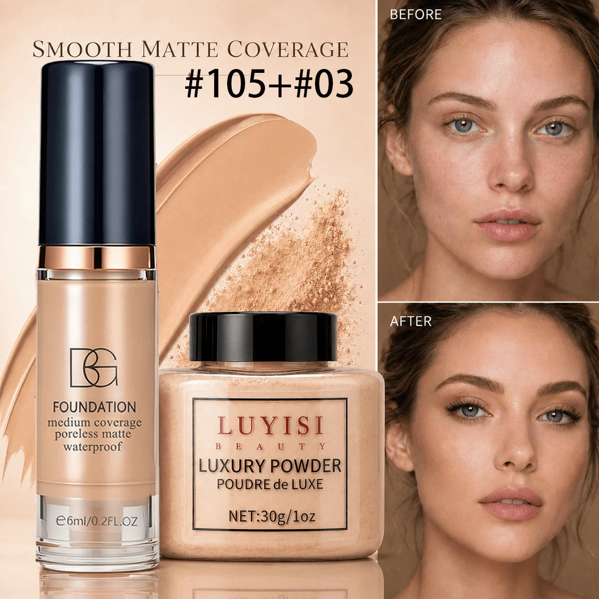 Matte Loose Powder & Foundation Set