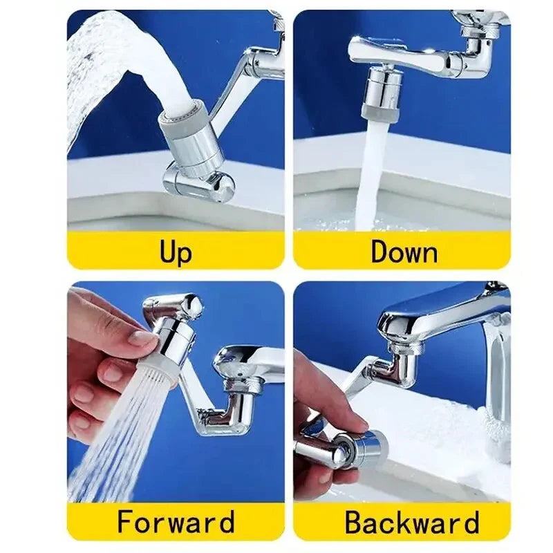 Faucet Extender Robotic Arm 1080° Rotating Universal Faucet Head Swivel Faucet For Kitchen Bathroom Sink