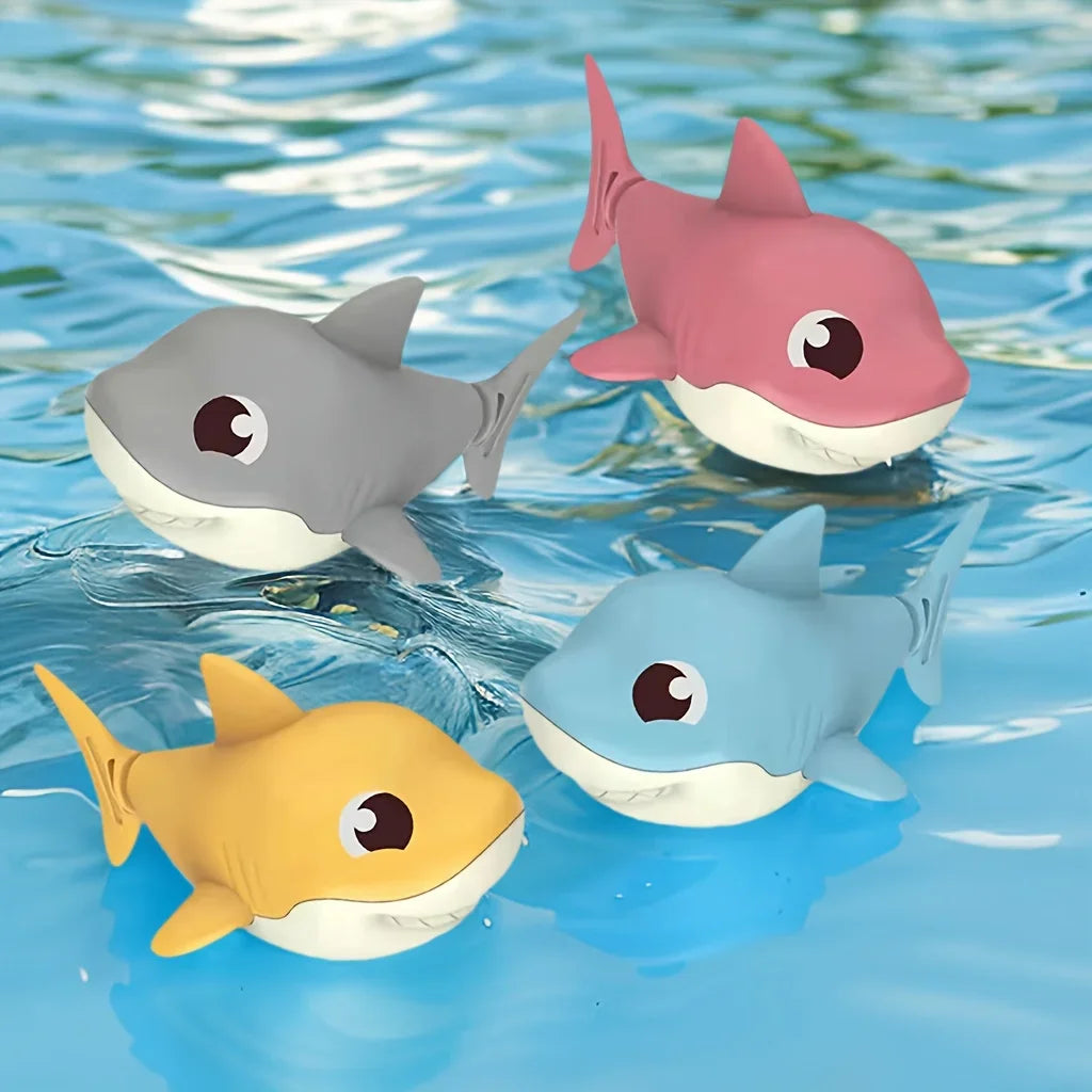 Cartoon Shark Wind-Up Water Toy – Bath, Shower & Beach Toy for Babies & Toddlers