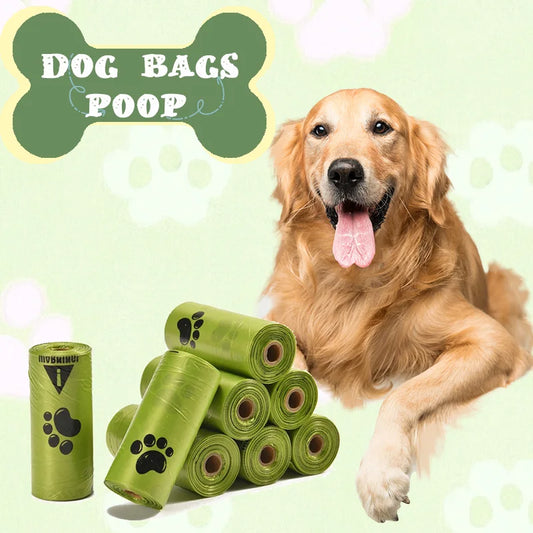 Extra Thick Dog Poop Bags – Leak-Proof Paw Print Pet Waste Bags, 22x30cm (10 Count)