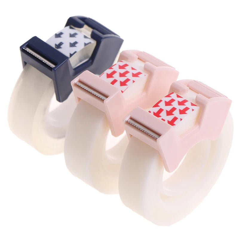 Plastic Correction Tape Dispenser with Built-In Cutter – Writable Invisible Adhesive Tape for School, Office & Stationery (Co