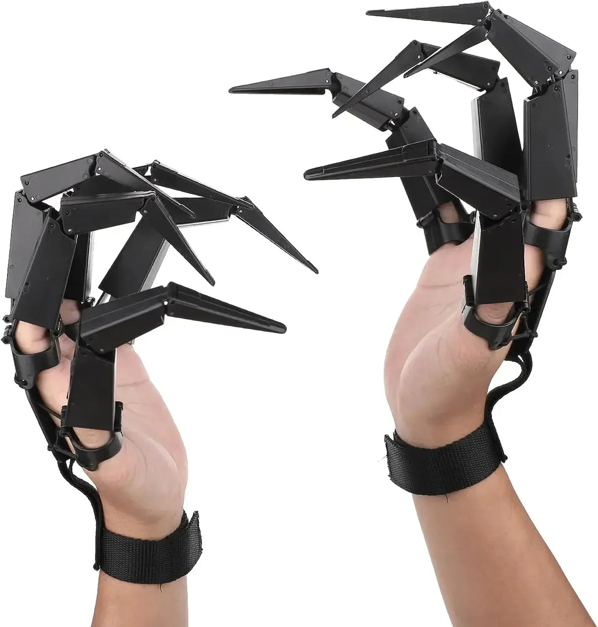 Articulated Skeleton Ghost Claw Finger Extensions – Realistic Horror Halloween Cosplay Prop (Left, Right or Pair, One Size)
