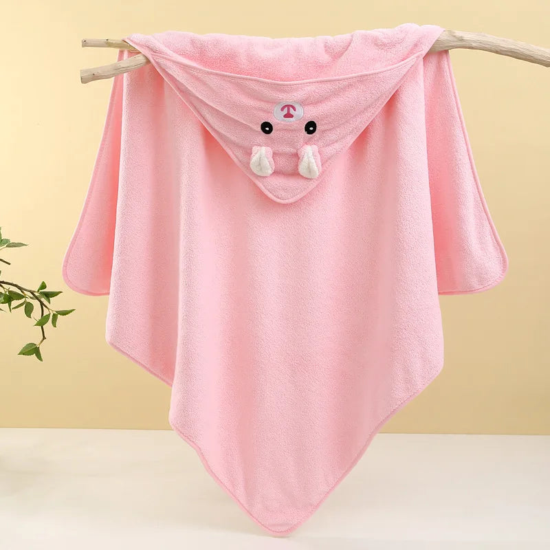 Soft Baby Bath Towel & Swaddle Wrap - Absorbent Newborn Blanket