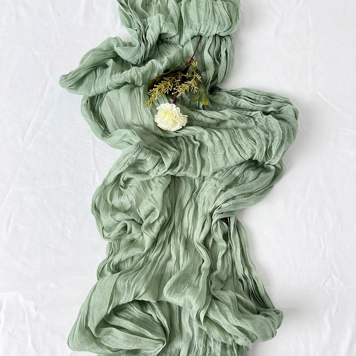 Wrinkle Cheesecloth Table Runner - Wedding & Holiday Decor
