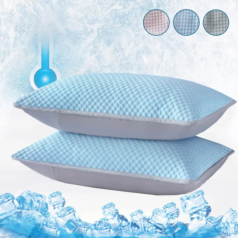 Summer Cooling Pillowcase Solid Color Ice Bean Bean Pillowcase Cool Feeling Air Conditioning Cover Washable (No Pillow) 48x74