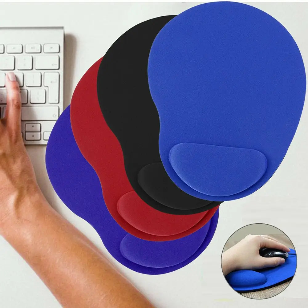 Ergonomic Memory Foam Wrist Rest Mouse Pad – Non-Slip Gel Support for Office & Gaming
