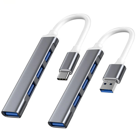 4-Port USB-C Hub Adapter (OTG Compatible)