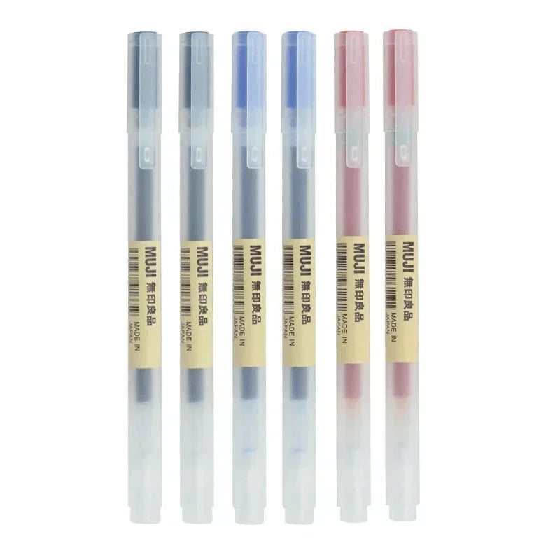 Japanese-Style Kawaii Gel Pens – 6 or 8-Pack in Black, Blue & Red, 0.38mm or 0.5mm for School & Office (Mixed Colour Sets Available)