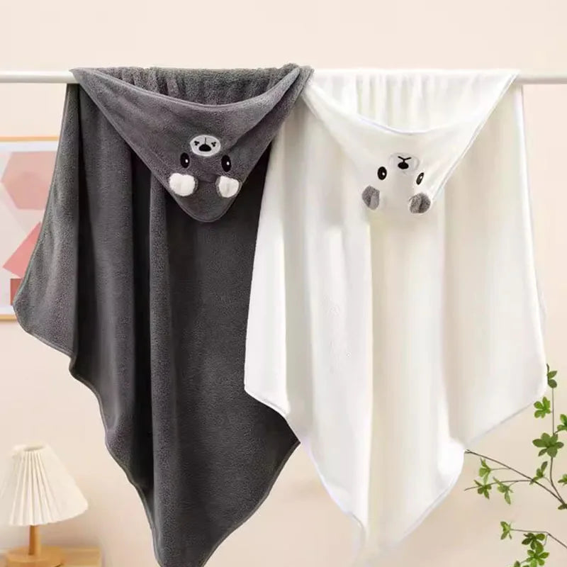 Soft Baby Bath Towel & Swaddle Wrap - Absorbent Newborn Blanket