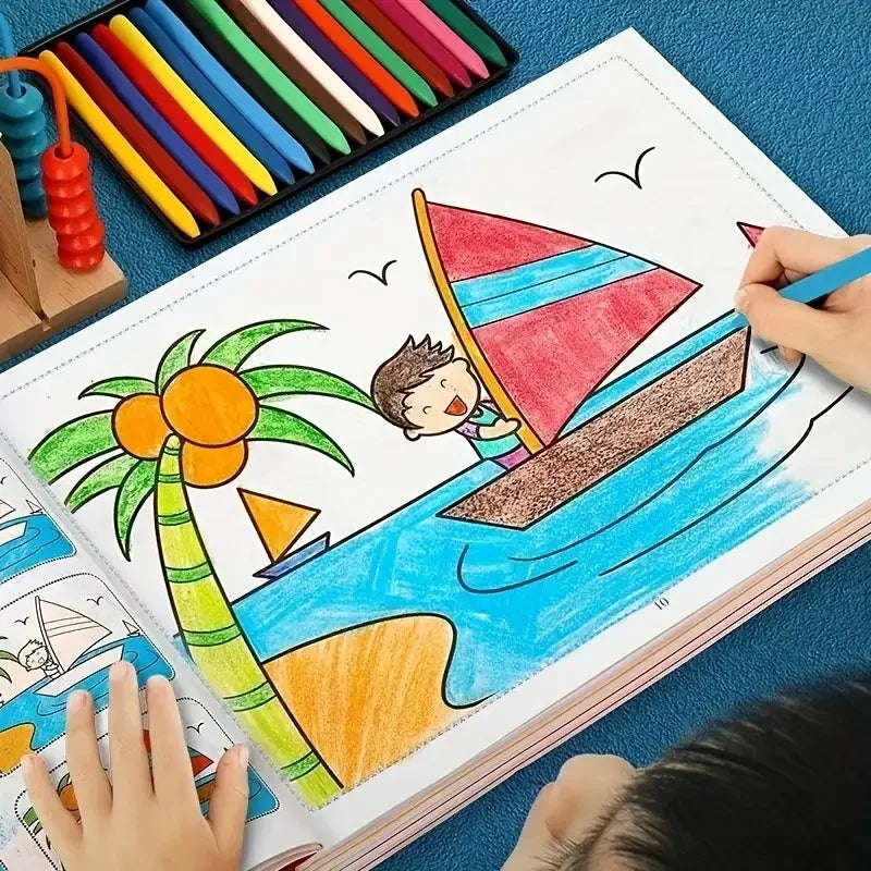 46-Page Kids Drawing & Painting Coloring Book – Educational Art Activity Book for Creative Learning (Gift for Boys & Girls)
