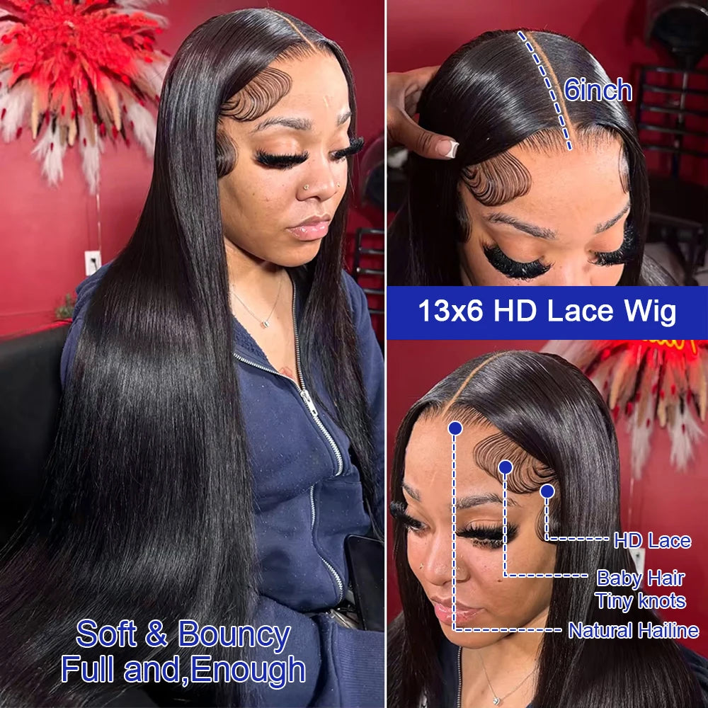 Bone Straight Lace Front Human Hair Wig