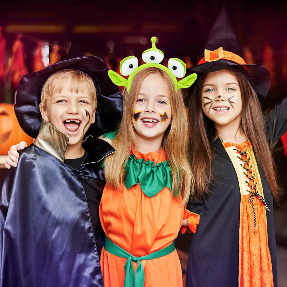 Three-Eyed Alien Monster Plush Headband – Cute Halloween Headwear for Kids, Girls & Costume Parties