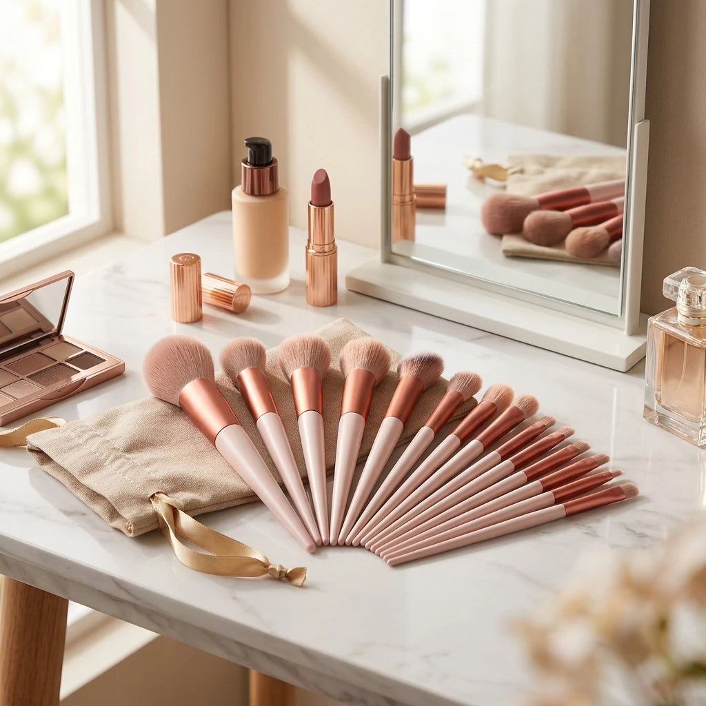 13-Piece Makeup Brush Set – Eye Shadow, Foundation & Blending Brushes