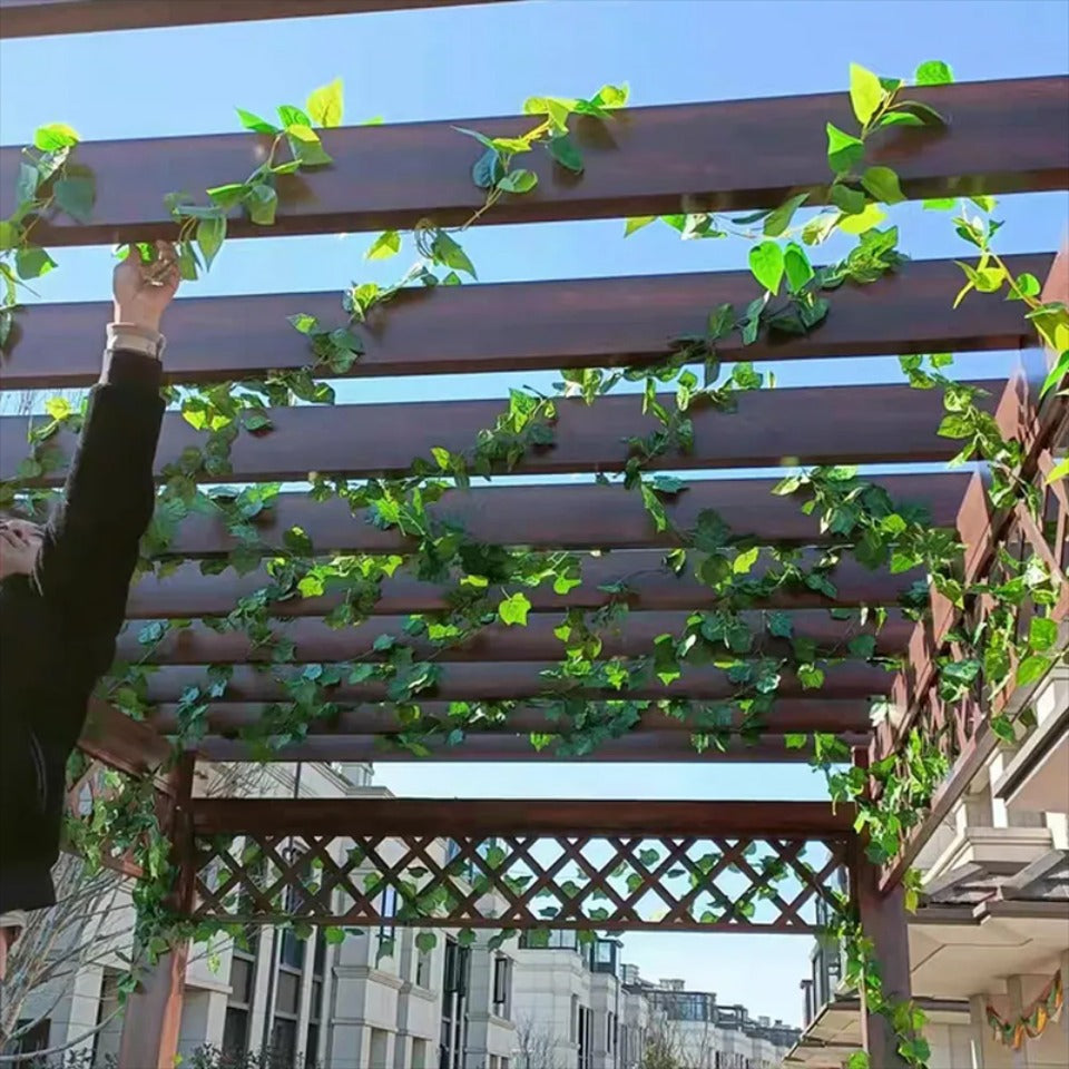 4/10M Artificial Plant Green Ivy Leaf Garland Fake Plant Creeper Hanging Vine Outdoor DIY Garden Wall Wedding Party Home Deco