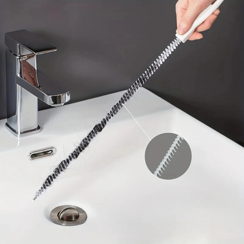 45cm Pipe Dredging Brush Flexible Bathroom Hair Sewer Sink Cleaning Brush Bendable for Home Kitchen Sink Bathroom Hair Sewer