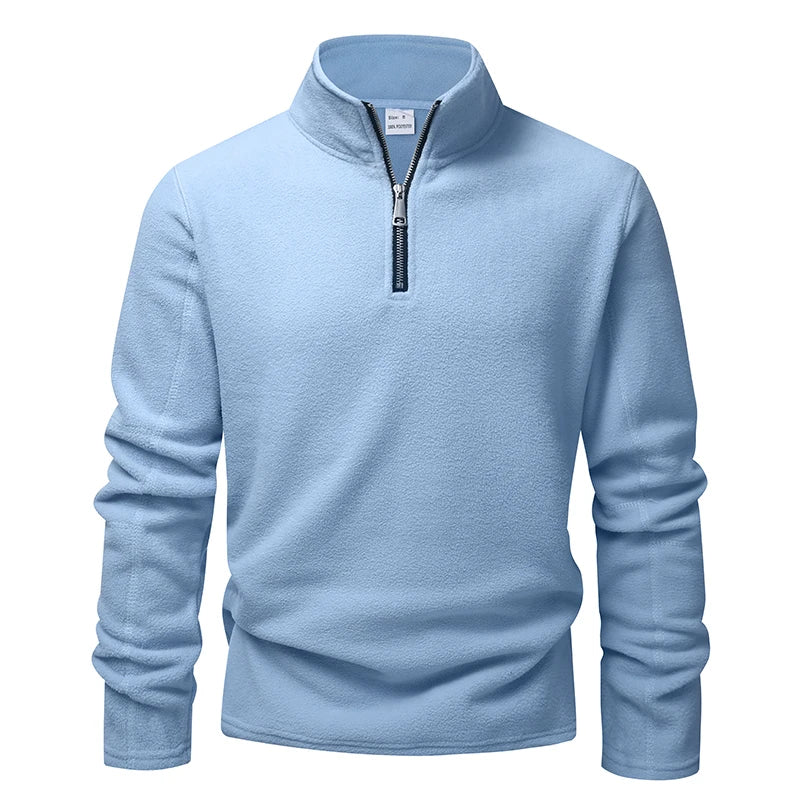 Men's Hoodies Sweatshirts Thicken Warm Fleece Tracksuit for Men Zipper Neck Pullover Men's Winter Clothing Soft Shell Men Hoo