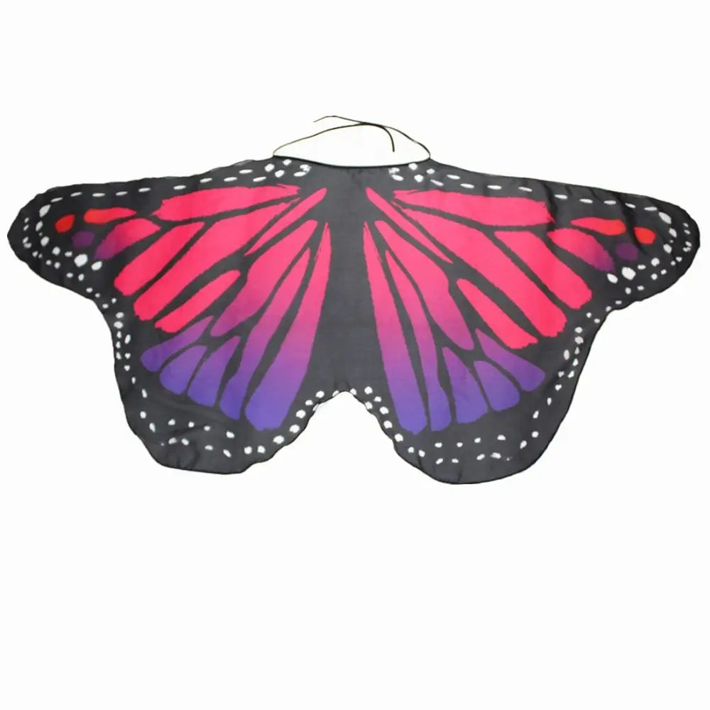 Kids Butterfly & Angel Wings Shawl Cape – Fairy Elf Costume for Halloween, Cosplay, Dance & Stage Performance (Multiple Colors)