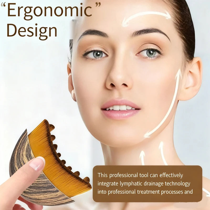 Lymphatic Contour Face Brush – Facial Drainage Massager & Skin Sculpting Tool
