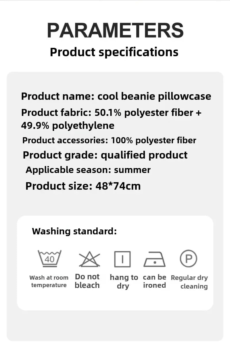 Cooling Summer Pillowcase – Solid Color