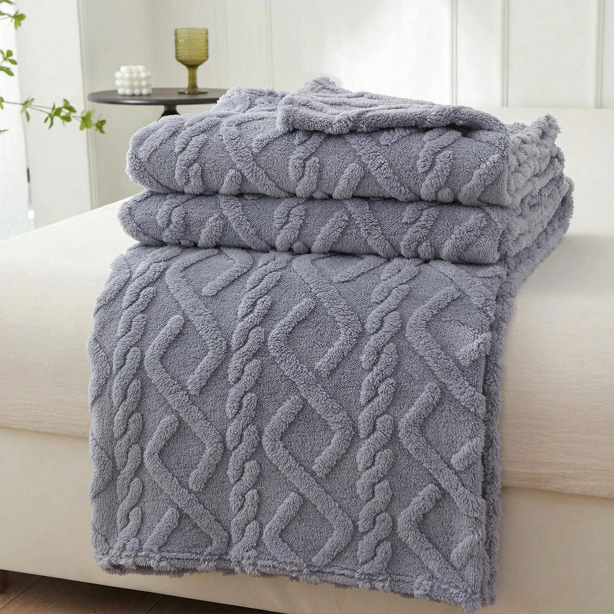 Lightweight Coral Fleece Blanket - Sofa & Nap Cover